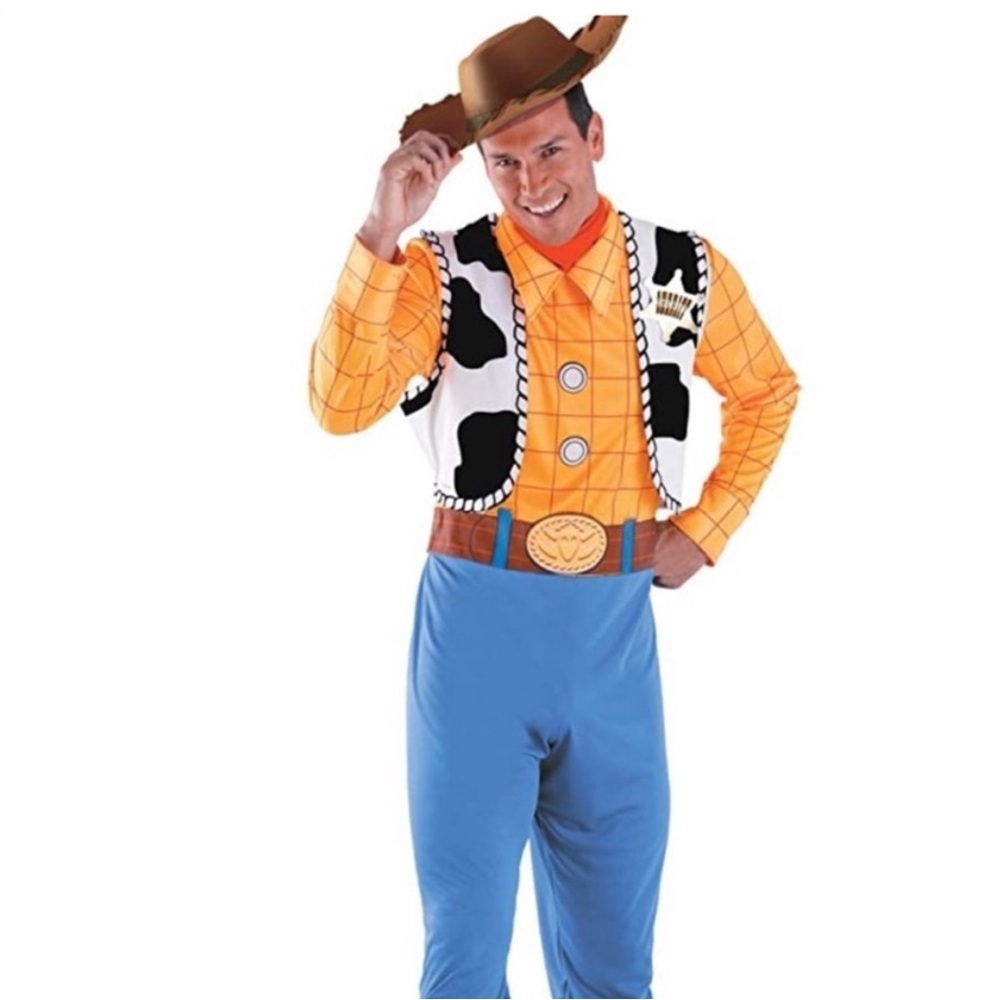 Cowboy Costume Shirt and Vest - Orange/Blue